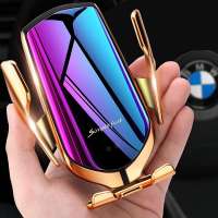 2020 Amazon Hot Sale Car Charger Holder Universal 4 To 6.5 Inch Hot Selling Automatic Mobile Phone 2 In1 Qi  Wireless Charger