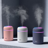 Hot Sale Household 300ml Portable Ultrasonic Cool Mist Car Cup Wireless Mini Usb Air Humidifier With Colorful Light