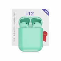 2020 Amazon hot sale sport mini i12 tws  macaron  waterproof sweatproof high quality blue tooth earphone auricular