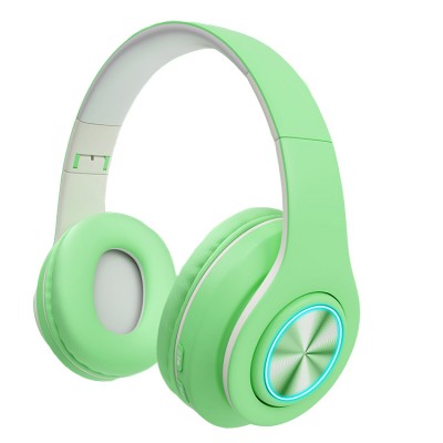 2020 Headphone with LED flashing glowing folding headset music, wireless bluetooth headset with mic