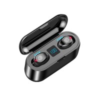 F9 High quality Tws wireless Bt TWS 5.0 invisible earphone headset wireless Earbuds Noise Reduction Power Bank